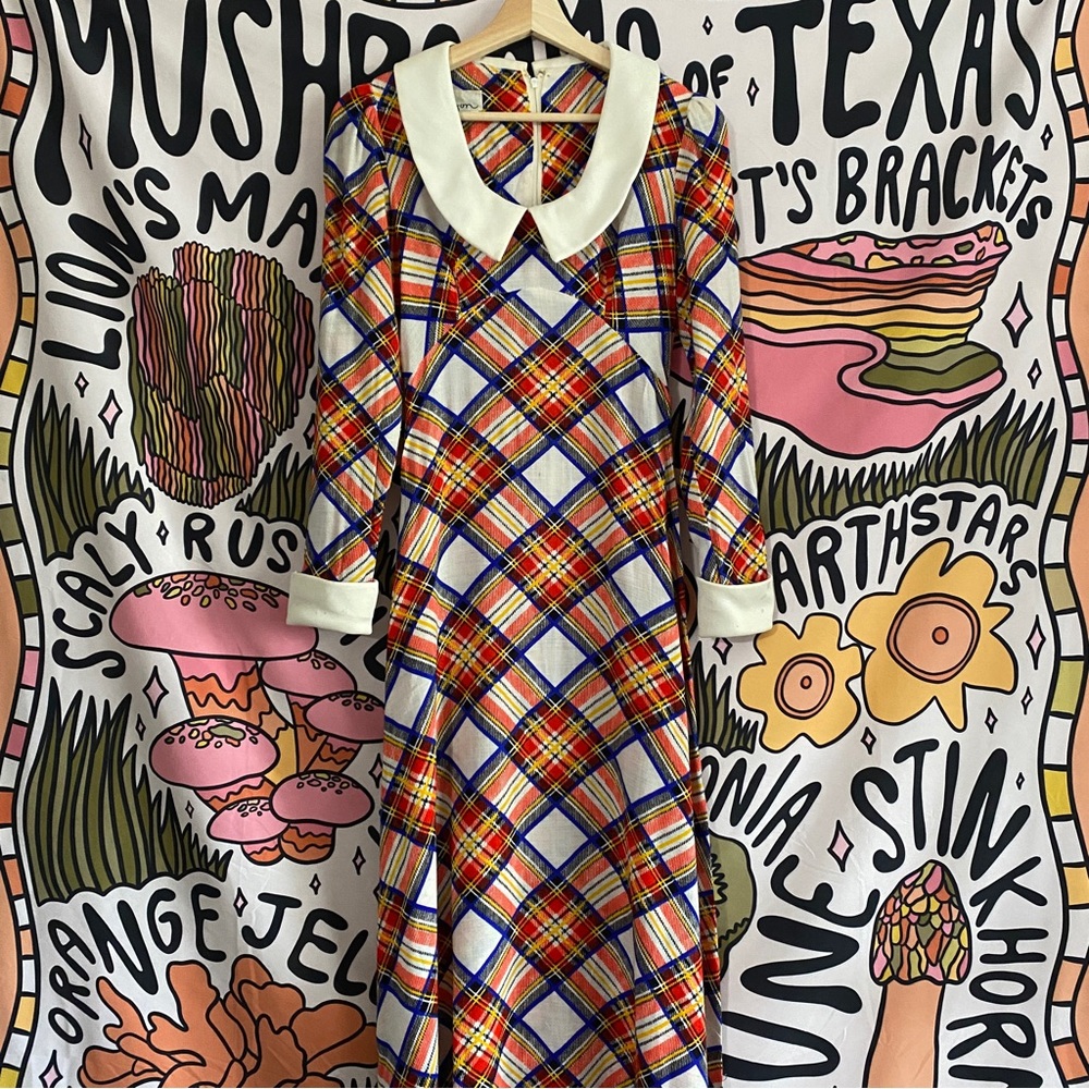 Incredible 70s bandana maxi dress by Arjon California